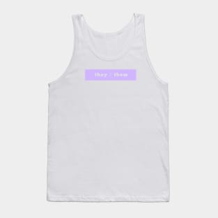 they / them - purple Tank Top